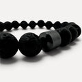 Mens Lava and Hematite Bracelet